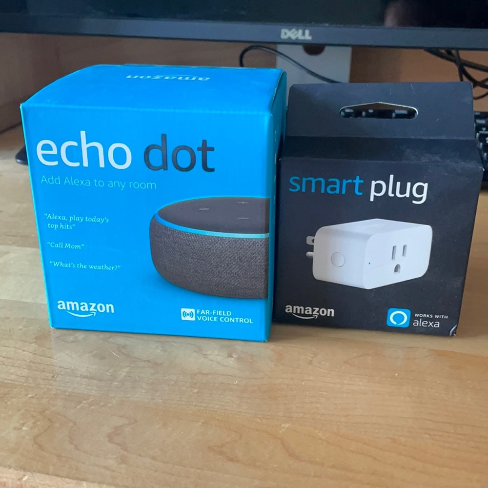 New Never Opened Echo Dot and Smart Plug